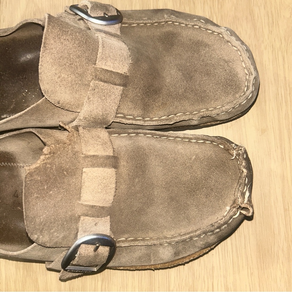 Birkenstock Beige Suede Moccasins - Picture 3 of 4